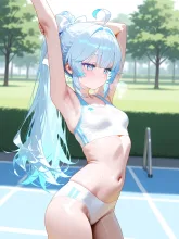 ストレッチ水色