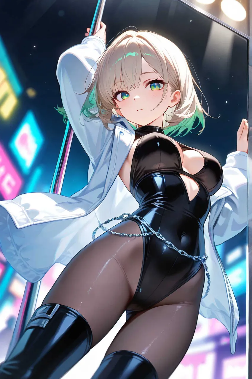 ポールダンスの稚奈。