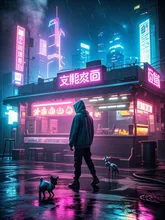 A lone person — サイバーパンクのAIイラスト|SUPPART