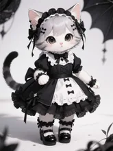 ゴスロリなネコさん — ガムルさんのAIイラスト