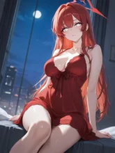 窓辺の夜と少女