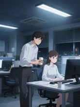 残業中のふたり（2pictures）