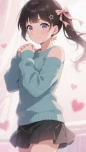 上目づかい・ぎゅっと袖つかみ