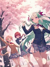 桜の下で