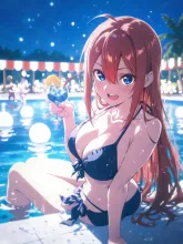 ナイトプールにきた姉様