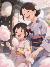 初体験の綿あめ♪