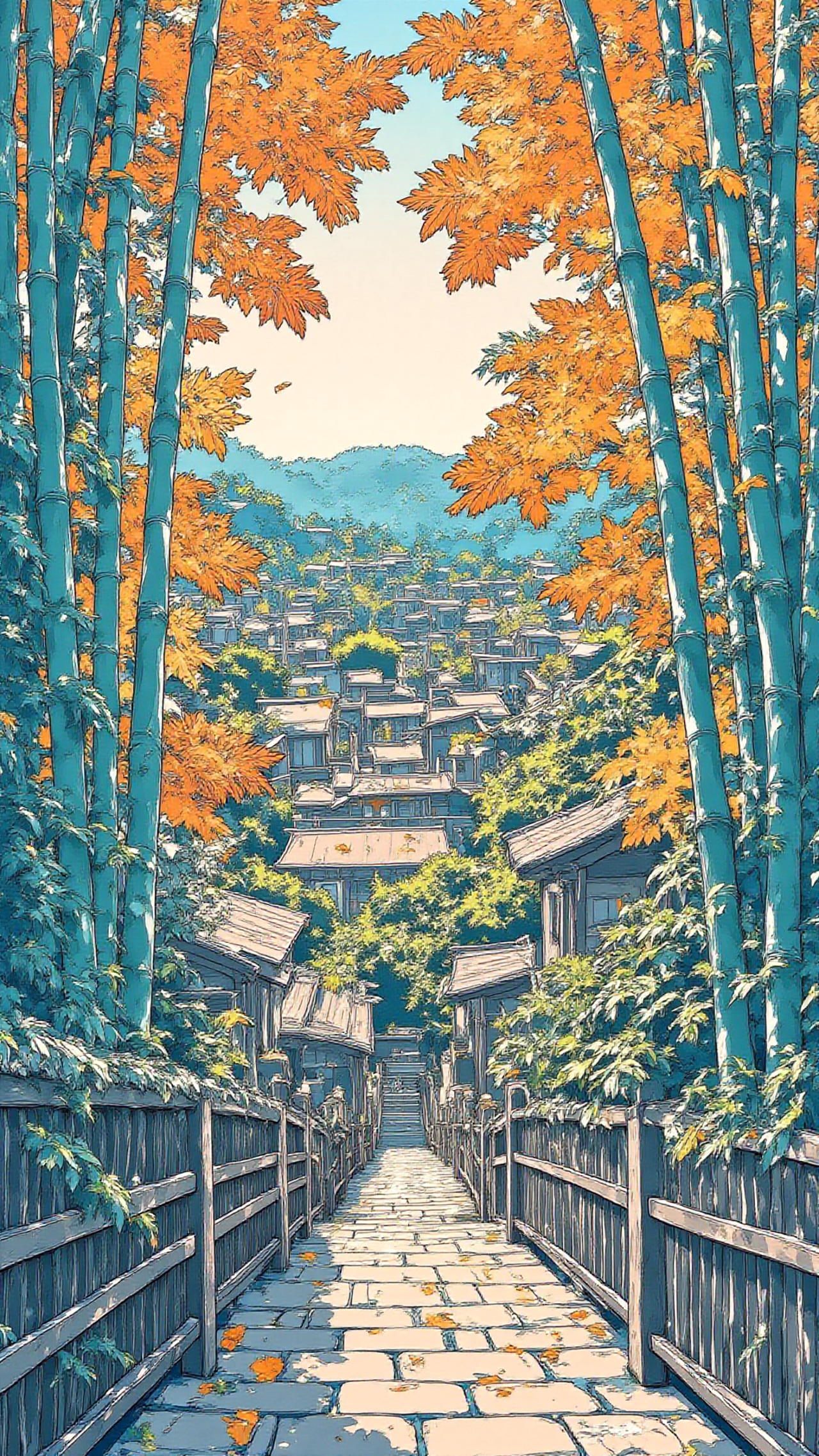 秋のかおりを感じる風景 — 𓃠フワフワ猫の甘々天使🪽ニャルル🤍さんのAIイラスト