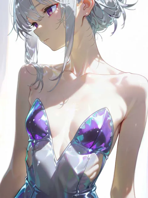 silver-haired fantasy girl - 薄い体