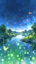 ホタルと星の競演