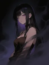闇に溶け込む女の子