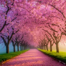 The highest quality cherry blossom tunnel ever created by AI