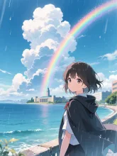 虹と灯台