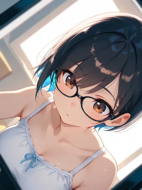 眼鏡女子②