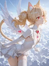 雲の猫耳少女