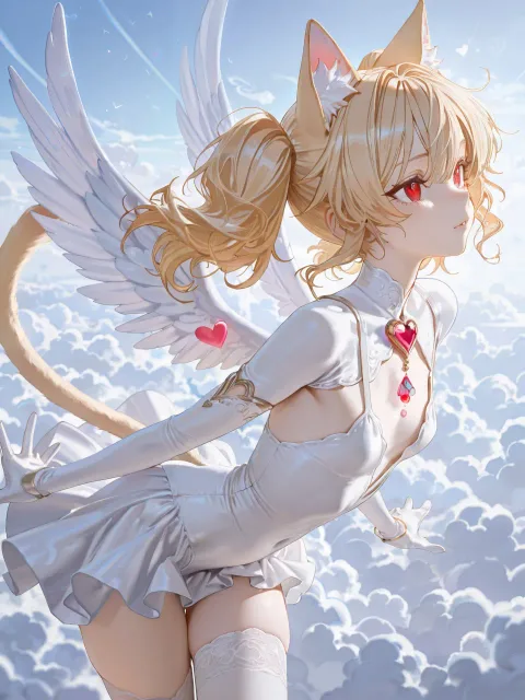 雲の猫耳少女
