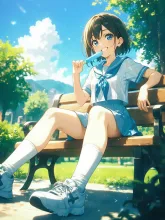 公園で一休み