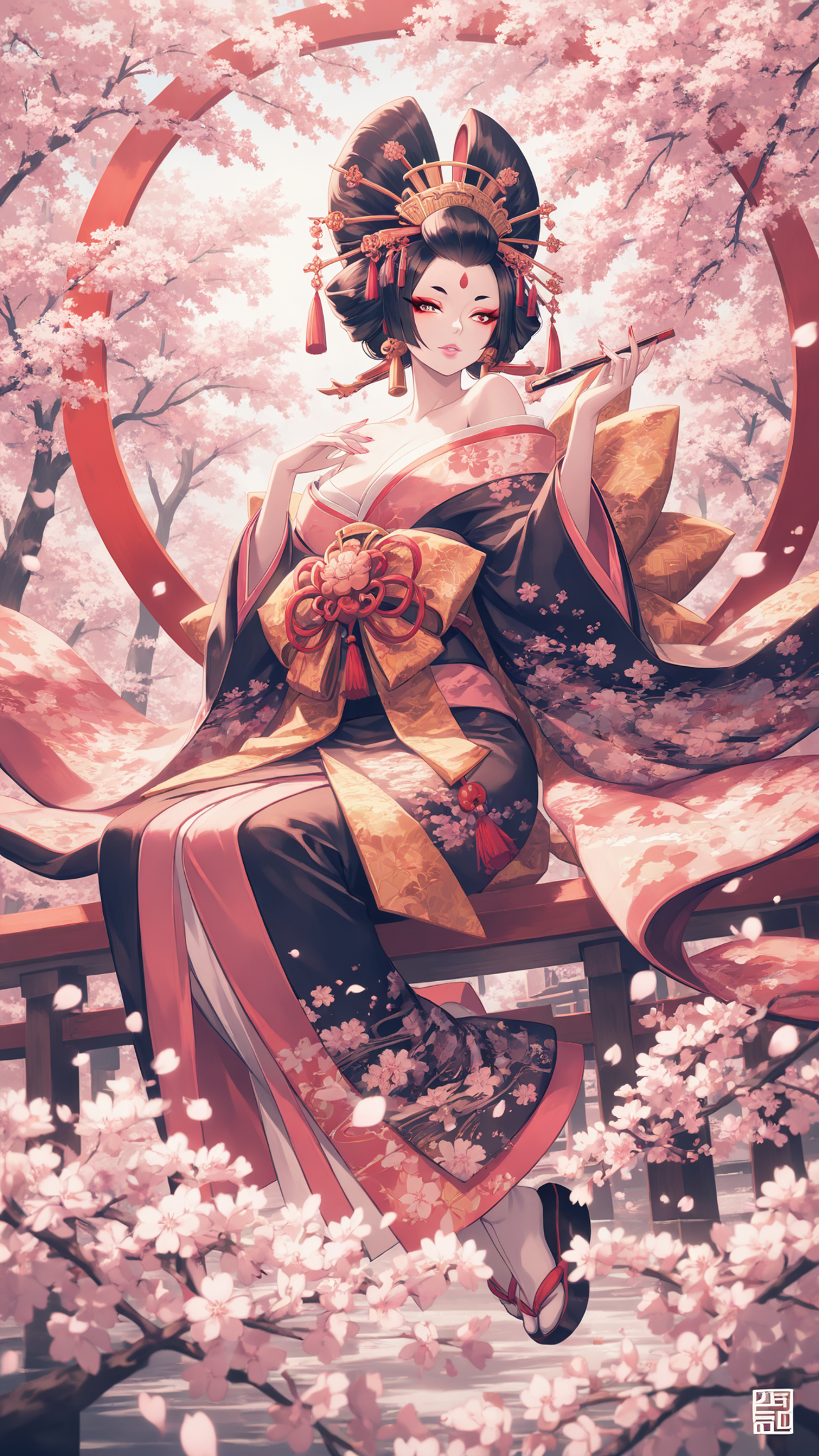 桜散る