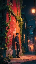 夜闇に佇む一人の男
