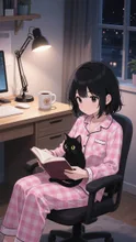 読書+猫