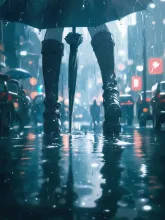 雨に消された声