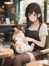 猫カフェでひと息