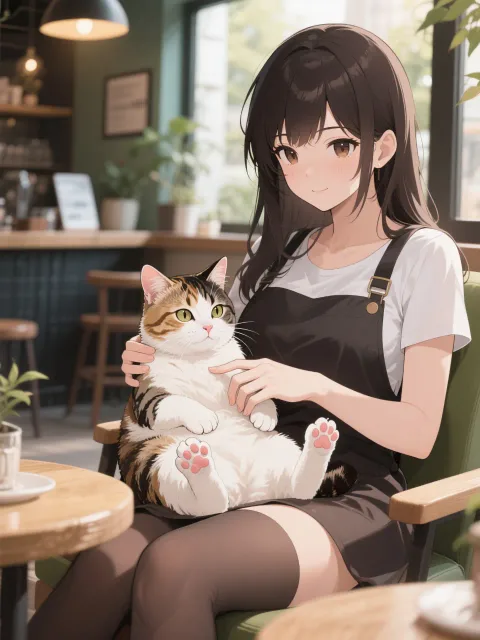猫カフェでひと息