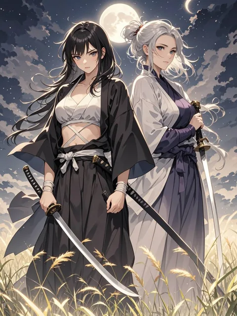 月下の剣士