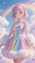 虹色ドレス