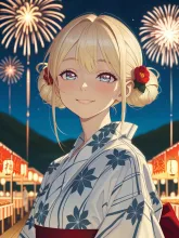夜空に咲く恋花火 — ジャージイラストのAIイラスト｜SUPPART