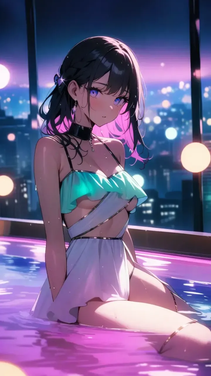 E　泡沫のネオンブルー