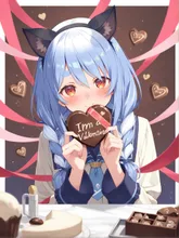 ぺこちゃんからのバレンタインチョコ。 — VTuber 二次創作イラストのAIイラスト|SUPPART