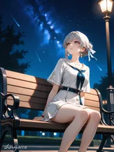 時間を忘れて見入る夜空