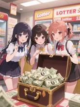 宝くじが当たった！