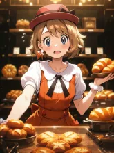 パンをつくるのに大忙しのセレナ