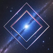 天の川 diamond-shaped frame