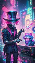 マッドハッターとチェシャ — Keisuke FujitaさんのAIイラスト