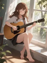 今日も練習… — ギターイラストのAIイラスト|SUPPART