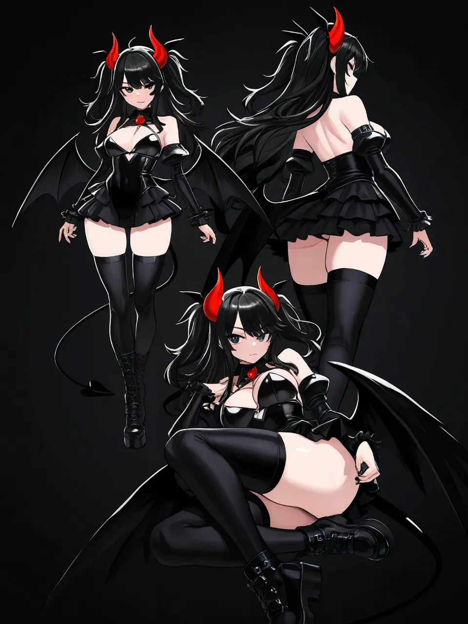 黒い小悪魔 — 生倉さんのAIイラスト