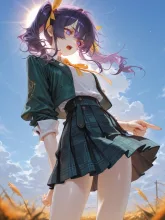 ２２‪θ：ヴィオラ／藤倉紫音（夏の暑すぎる校庭別アレンジ⑧） — Erise～エリーゼ～さんのAIイラスト