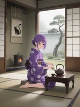 ひとりの茶道部…Purple