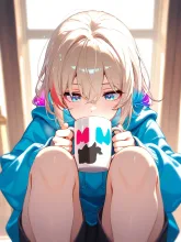 寂しいときは このマグカップで…