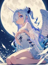 ユニコーンと月