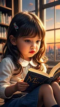 刻を忘れ読書する