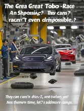 The Great Tesla Robo-Race in Shanghai — DOGEさんのAIイラスト