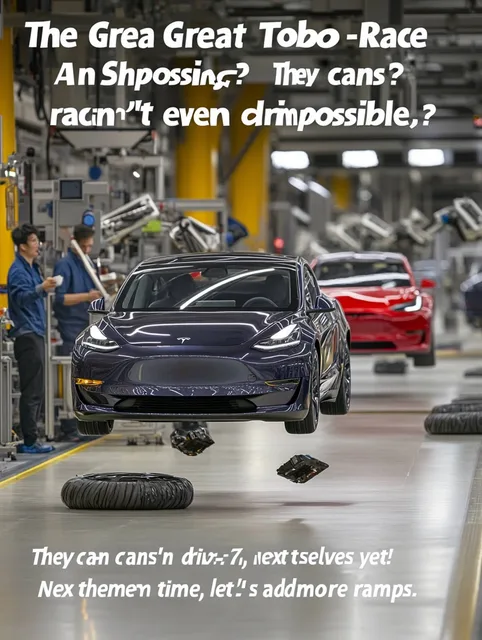 The Great Tesla Robo-Race in Shanghai