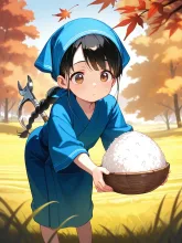 あー、稲＝ご飯か……途中省いて加工してんじゃねぇ！ — Chiez0さんのAIイラスト