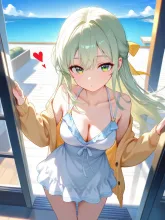 海辺のテラスにて② — 海辺イラストのAIイラスト｜SUPPART