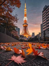 木枯らし東京タワー — とのおかやすのりさんのAIイラスト