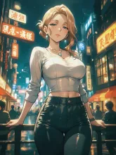 夜の街 — 夜の街イラストのAIイラスト|SUPPART