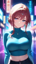 ねえねえおネイさん、玉ねぎ食べれる〜♪ — ネオンイラストのAIイラスト｜SUPPART
